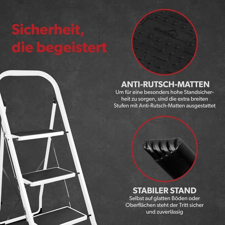 Immagine prodotto Siwitec Klapptrittleiter mit 3 Stufen (Gradino pieghevole)