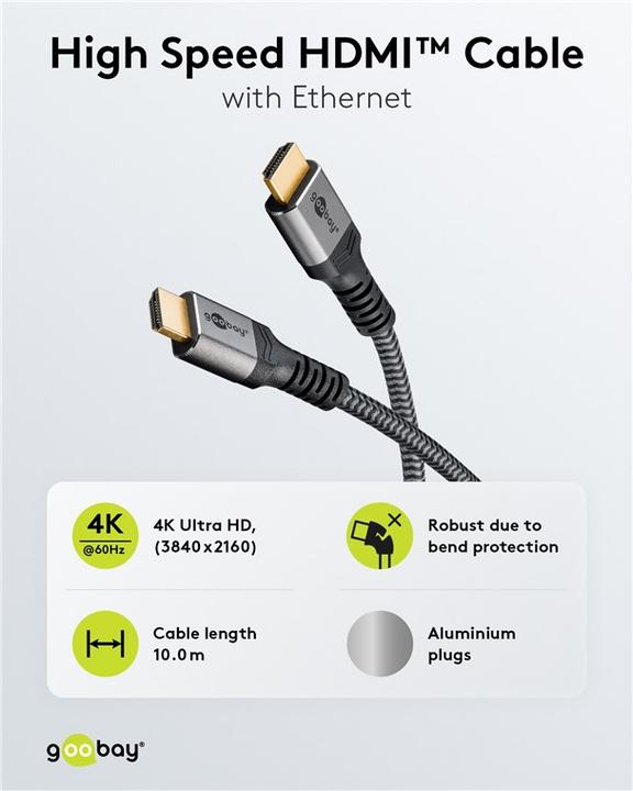 Actual product image Goobay HDMI – HDMI (10 m, HDMI)