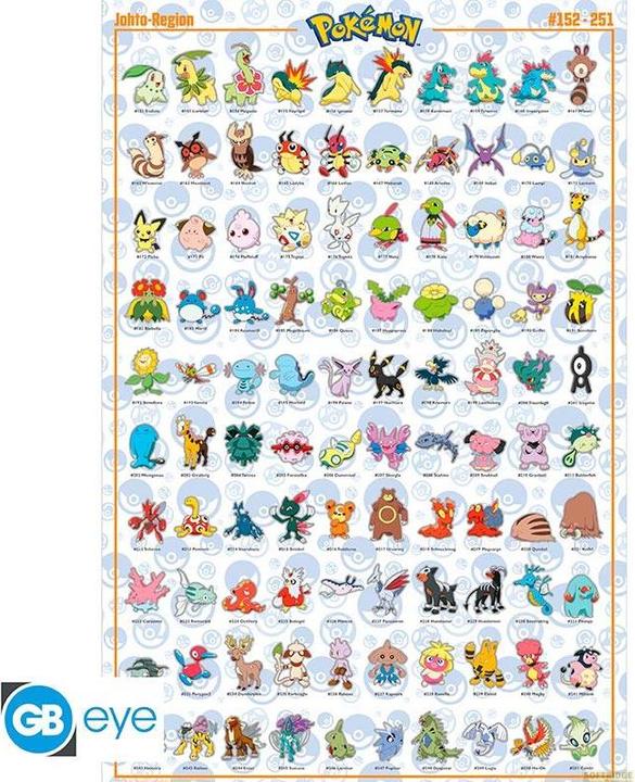 Produktbild ABYstyle POKEMON - Poster Johto German 91.5x61 (91.5 x 61 cm)