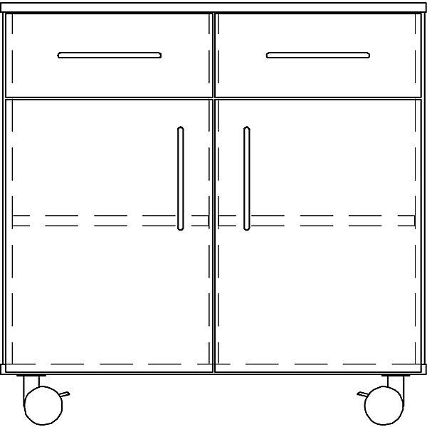 Produktbild Caspar & CO. Labora Labor-Unterschrank, hoch (113.5 x 58 x 83 cm)