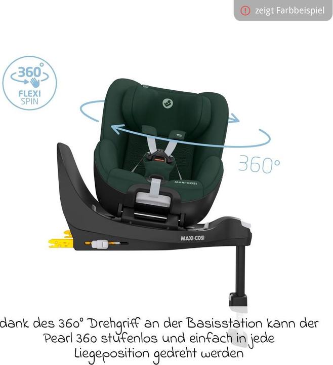 Actual product image Maxi-Cosi Reboarder Reboarder-Kindersitz Pearl 360 drehbar ab (Reboarder, ECE R129/i-Size Standard)