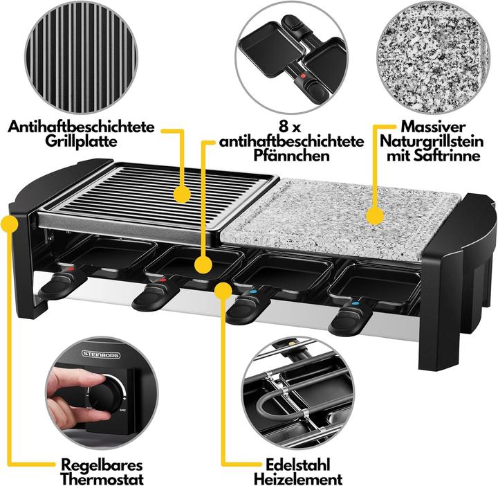 Immagine prodotto Steinborg Raclettegrill für 8 Personen