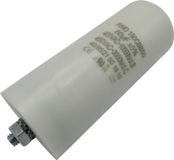 RND Components Motorkondensator 50... 60Hz M8 20uF 450V Faston-Anschlussklemme