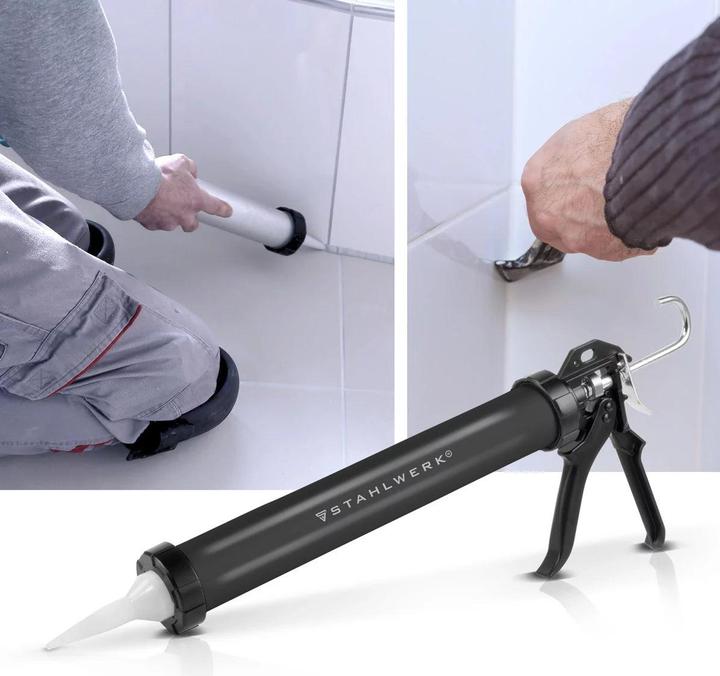 Immagine prodotto Stahlwerk Pistola per silicone SPB-600 ST con pistola per silicone in alluminio da 600 ml