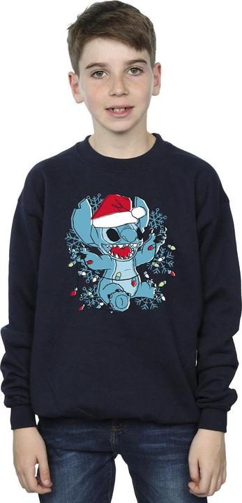 Produktbild Disney Lilo And Stitch Christmas Lights Sketch Sweatshirt Jungen (128)