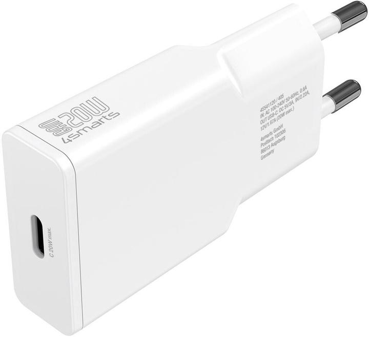 Image du produit 4smarts Chargeur secteur PDPlug Slim 20W GaN 1C blanc (20 W)