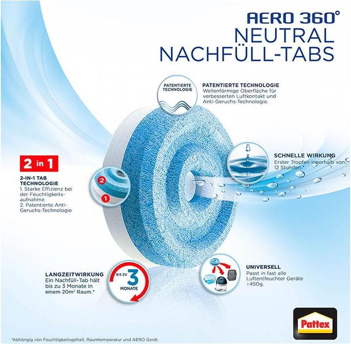 Produktbild Pattex AERO 360° Neutral Tabs Nachfüllpack 4x450g (4 x)