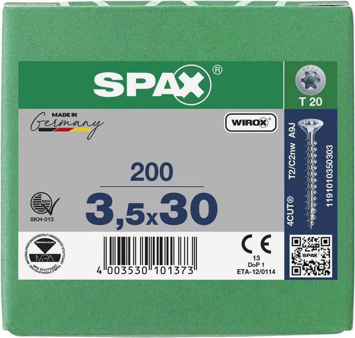 Actual product image Spax Universal screws 3.5 x 30 mm, 200 pieces (200 Screws per piece)
