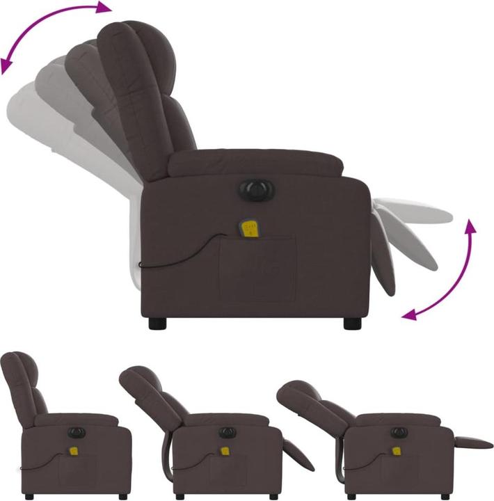 Image du produit VidaXL Fauteuil de massage électrique Tissu