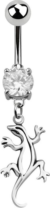 Immagine prodotto Star Piercing Banana in argento con ciondolo lucertola in argento (Argento 925, Acciaio chirurgico 316L, senza ottone)
