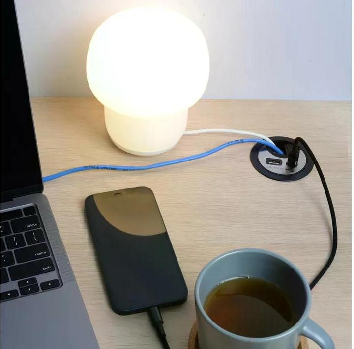 Immagine prodotto Max Hauri Passaggio del cavo Office Line con caricatore USB/A e USB/C