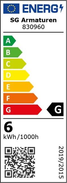 Label énergétique Sg Ampoule LED réflecteur GU10 MAXTEK 6W 2700K 830960 (GU10, 6 W, 360 lm, 1 x, G)