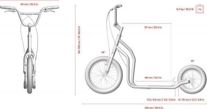 Immagine prodotto Gladiatorfit Scooter per adulti "Three" Yedoo