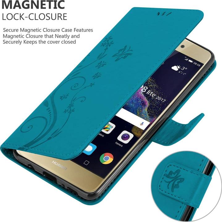 Image du produit Cadorabo Couverture du livre de fleurs (Huawei P8 Lite (2017))