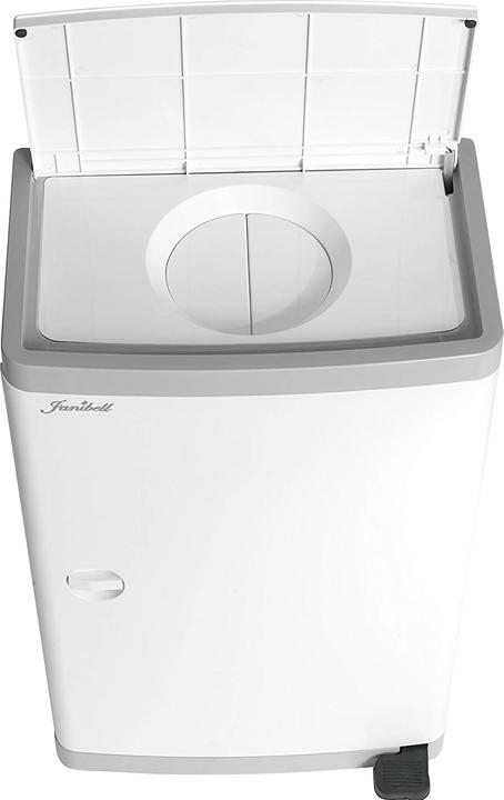 Image du produit Janibell Seau à couches Seau à couches Poubelle blanche 43 L avec grande capacité et pédale