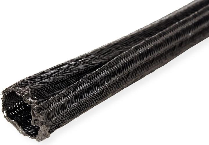 Actual product image Roline PVC braided sleeving for cable bundling, self-closing, black, 2.5 m (Cable hole, 250 cm)