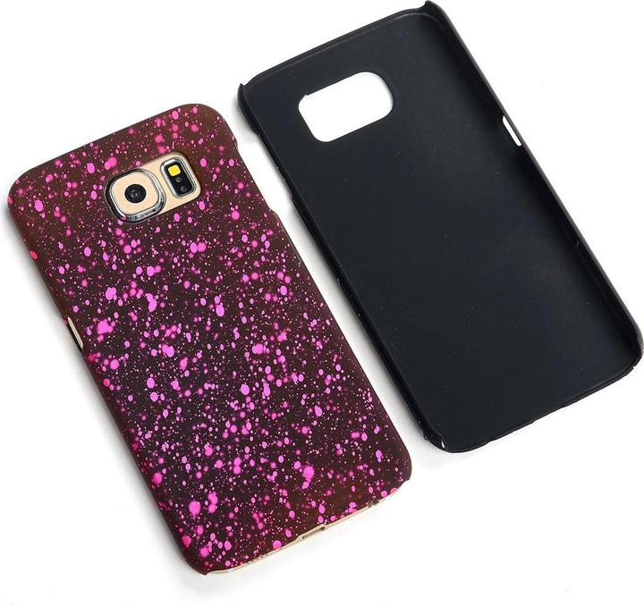 Actual product image König Design Mobile Cover Protection Case Bumper Shell for Samsung Galaxy S6 3D Stars Pink New (Samsung Galaxy S6)