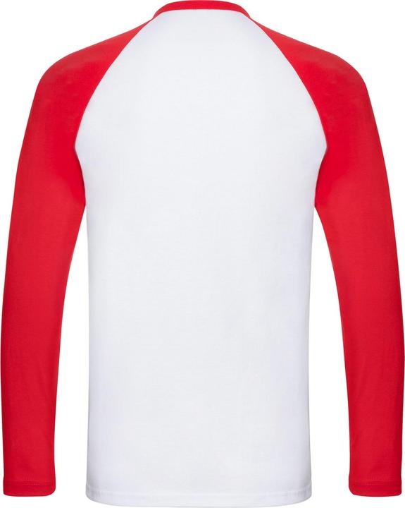 Actual product image Fruit of the Loom Unisex Adult Contrast Long-Sleeved Baseball T-Shirt (M)