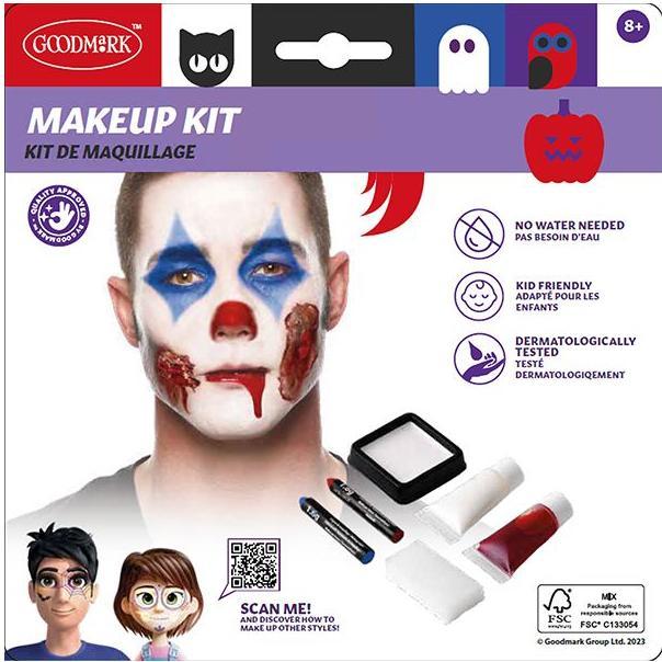 Actual product image Fasnacht Make Up Kit- evil clown