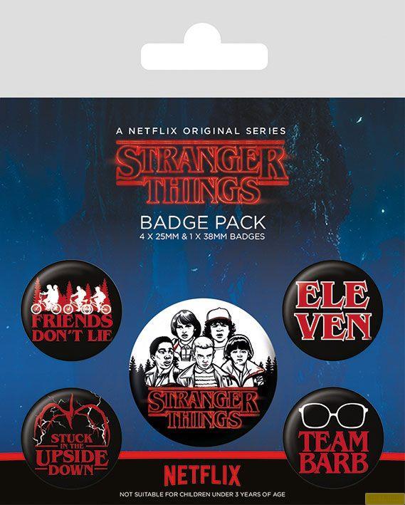Produktbild Pyramid Stranger Things Ansteck-Buttons 5er-Pack Characters