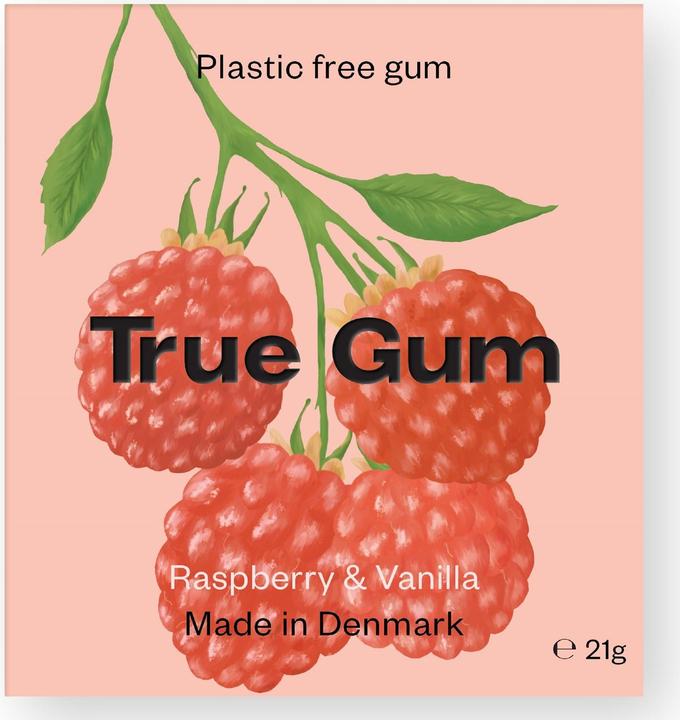 Produktbild True Gum Himbeere & Vanille (1 Stk., 21 g)