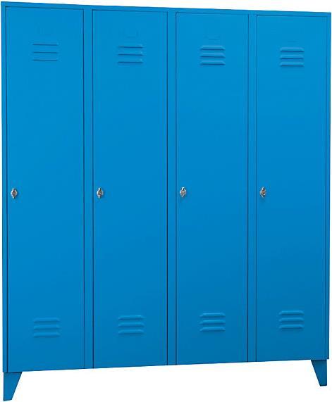 Actual product image Wolf Steel locker with stud feet, compartments cabinet height (160 cm, 185 cm)