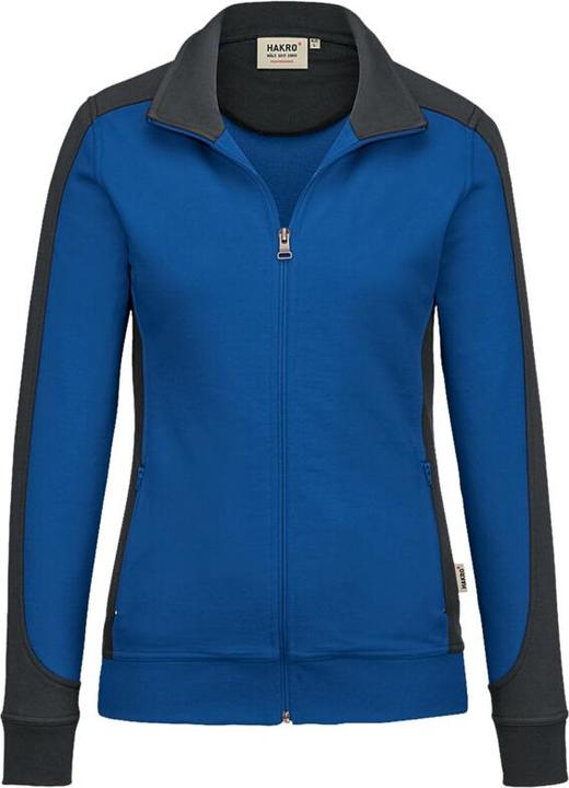 Actual product image Hakro Ladies sweat jacket Contrast Perf ormance royal/anthracite size 6XL (6XL)