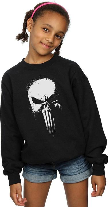 Actual product image Girls The Punisher Spray Skull Sweatshirt (152, 158)
