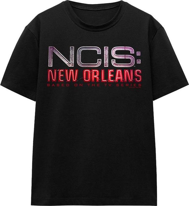 Actual product image NCIS: New Orleans Unisex Adult Neon Sign T-Shirt (S)