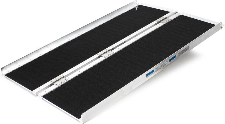 Wiltec Rollstuhlrampe faltbar 122cm 270kg Rollstuhl Alu Rampe rutschfest mobil