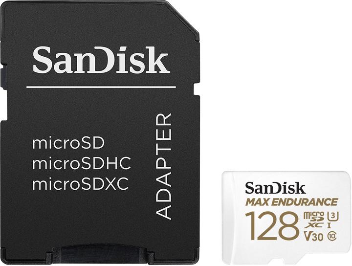 Productafbeelding SanDisk Maximaal uithoudingsvermogen (128 GB, microSDXC, U3, UHS-I)