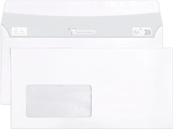 Produktbild Clairalfa Briefumschl„ge DL, 110 x 220 mm, weiá (110 x 220 mm, 500 x)