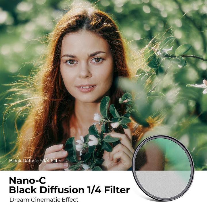 Immagine prodotto K&F Concept Filtro nebbia nero da 52 mm 1/4, rivestimento verde ultrasottile a 18 strati (serie C) (4 mm, Filtro nebbia nero)