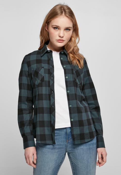 Produktbild Urban Classics Ladies Turnup Checked Flanell Shirt (XXL)