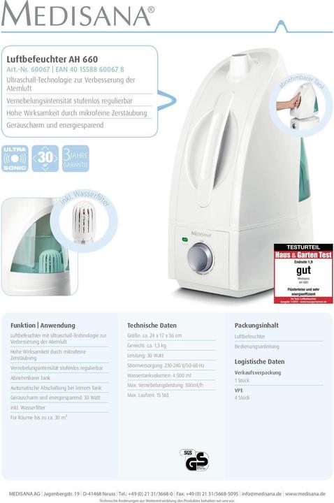 Immagine prodotto Medisana Ah660 (30 m²)