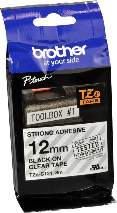 Immagine prodotto Brother Tze-S131 (1.20 cm, Nero, Trasparente)