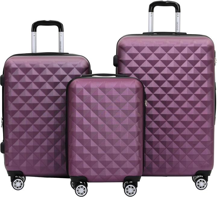 Immagine prodotto Beibye 3-teiliges Hartschalen-Kofferset (115 l, Bagaglio a mano (fino a 50 litri), M (50 - 90l), L (90 - 115l))