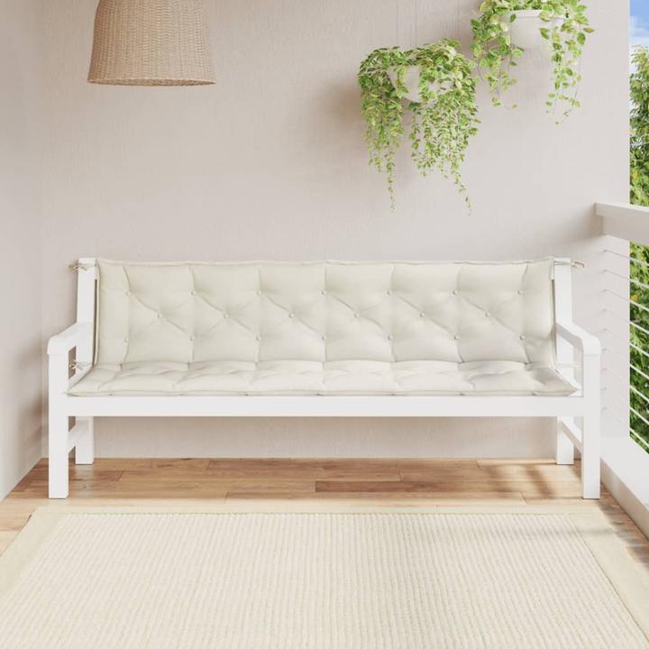 Image du produit VidaXL Coussins de banc de jardin 2 pcs. tissu (200 x 50 x 7 cm)