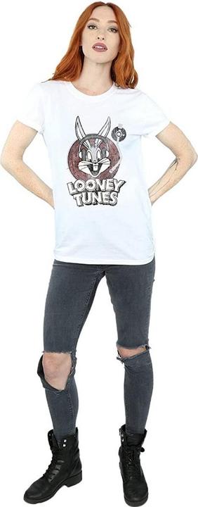 Actual product image Looney Tunes Womens/Ladies Bugs Bunny Circle Cotton Logo Boyfriend T-Shirt (S)