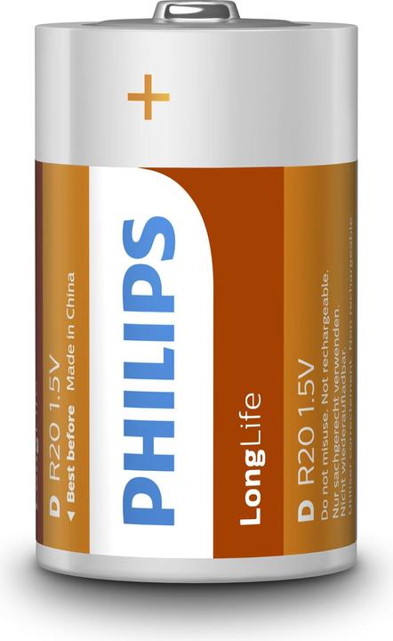 Actual product image Philips Battery (2) R20/D (1 pcs., D)