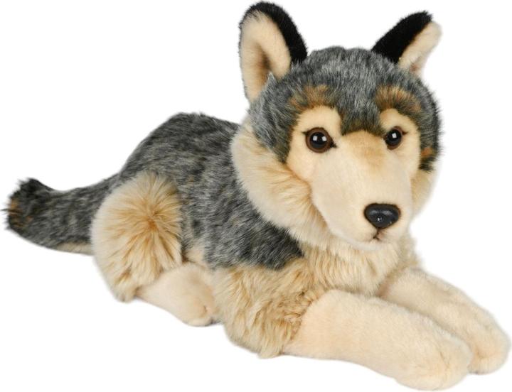 Produktbild Uniring Liegender Plüschwolf (21 cm)