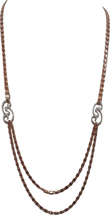 Immagine prodotto L'Officiel Collana rosa due fili elementi zirconi