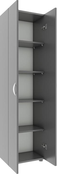 Produktbild VCM Büroschrank Bücher Ordner Aktenschrank Büromöbel Schrank Ulas 5-fach Drehtüren (49 x 34 x 178 cm)