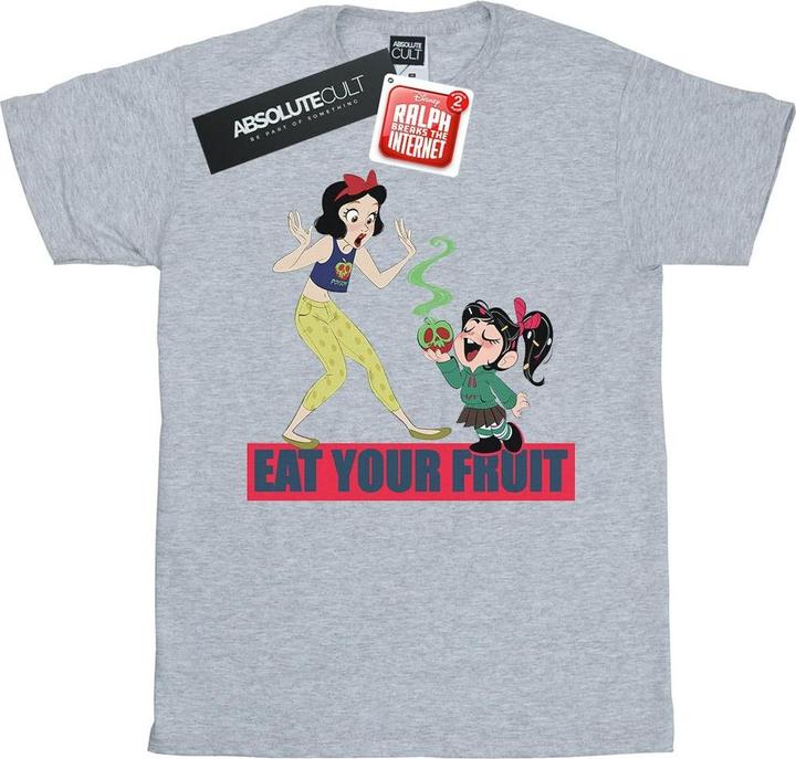 Actual product image Disney Womens/Ladies Wreck It Ralph Eat Your Fruit Cotton Boyfriend T-Shirt (M)