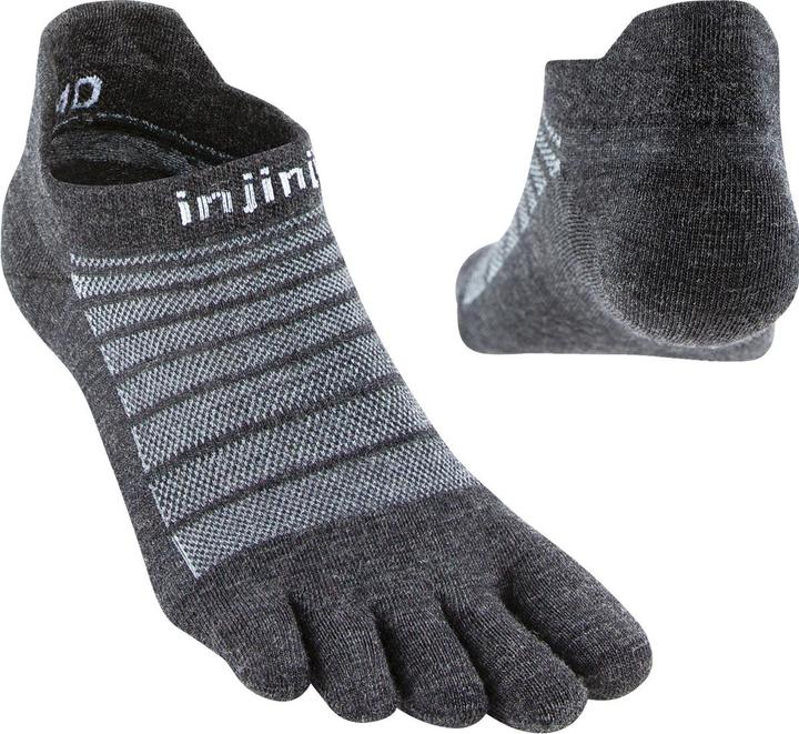 Actual product image Injinji Run NUwool No-Show Slate (L)
