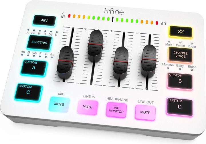 Produktbild Fifine Gaming Audio Mixer SC3, 4-Kanal
