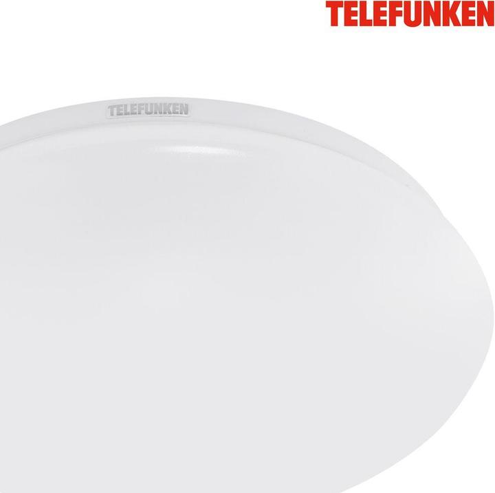 Actual product image Telefunken LED sensor ceiling light IP44 15W 1500m 4000 K neutral white HxØ 95/280 mm white (1500 lm)