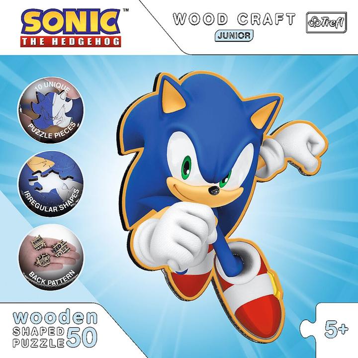 Trefl Wooden Puzzle Special Shape 50 - Sonic (50 pieces)