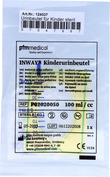 Actual product image Dr. Junghans Urine Btl. sterile 100ml for children, 1 pc BEU