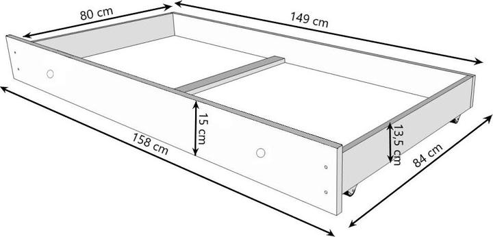 Immagine prodotto ADRK Furniture Letto con materasso e cassetto AMADIS ANIMALI MARINI 160x80 (160 x 80 cm)
